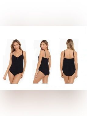 Amoressa U Turn Unity Tankini Top and Bikini Bottom Size 6